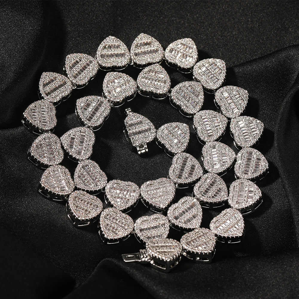 Crystal Heart Link Chain