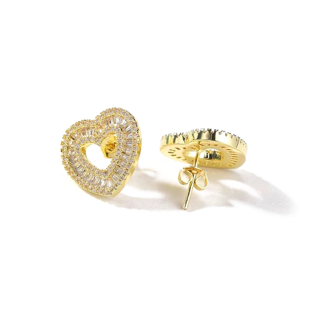 Crystal Heart Earrings