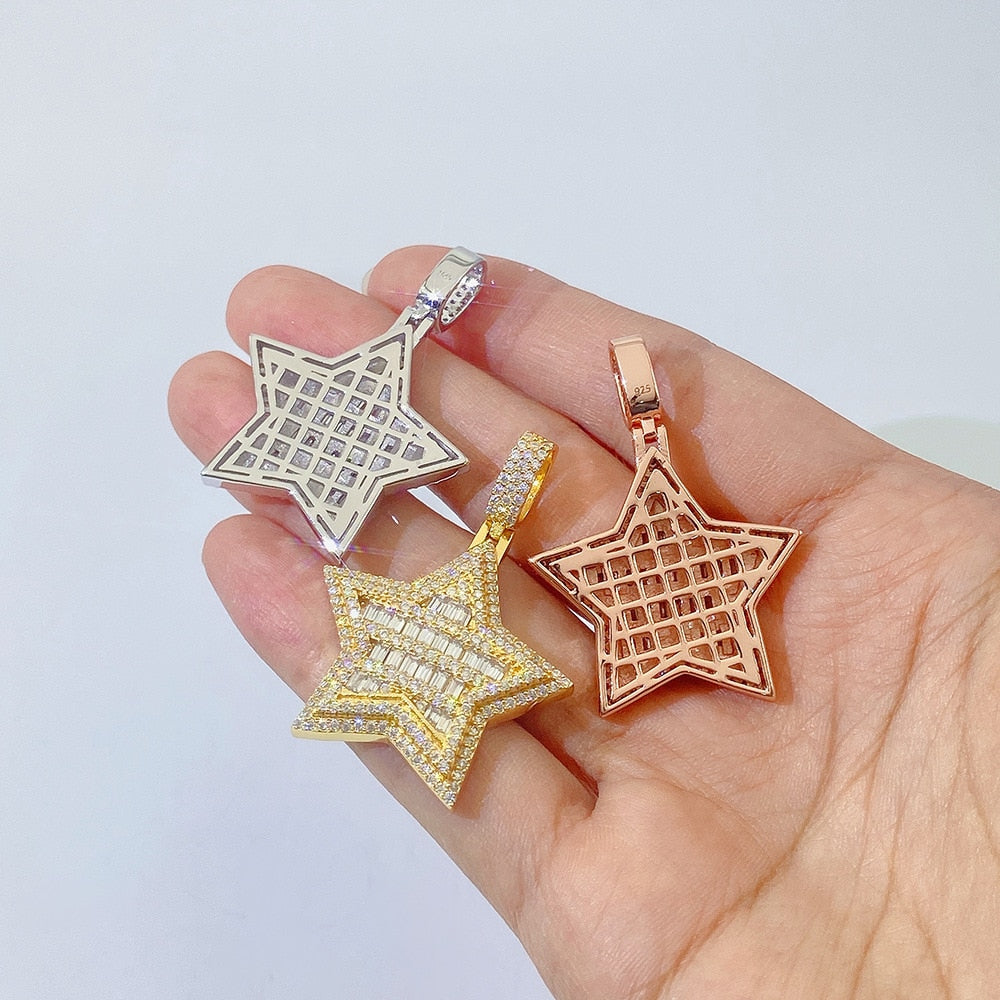 Star Moissanite Pendant Chain