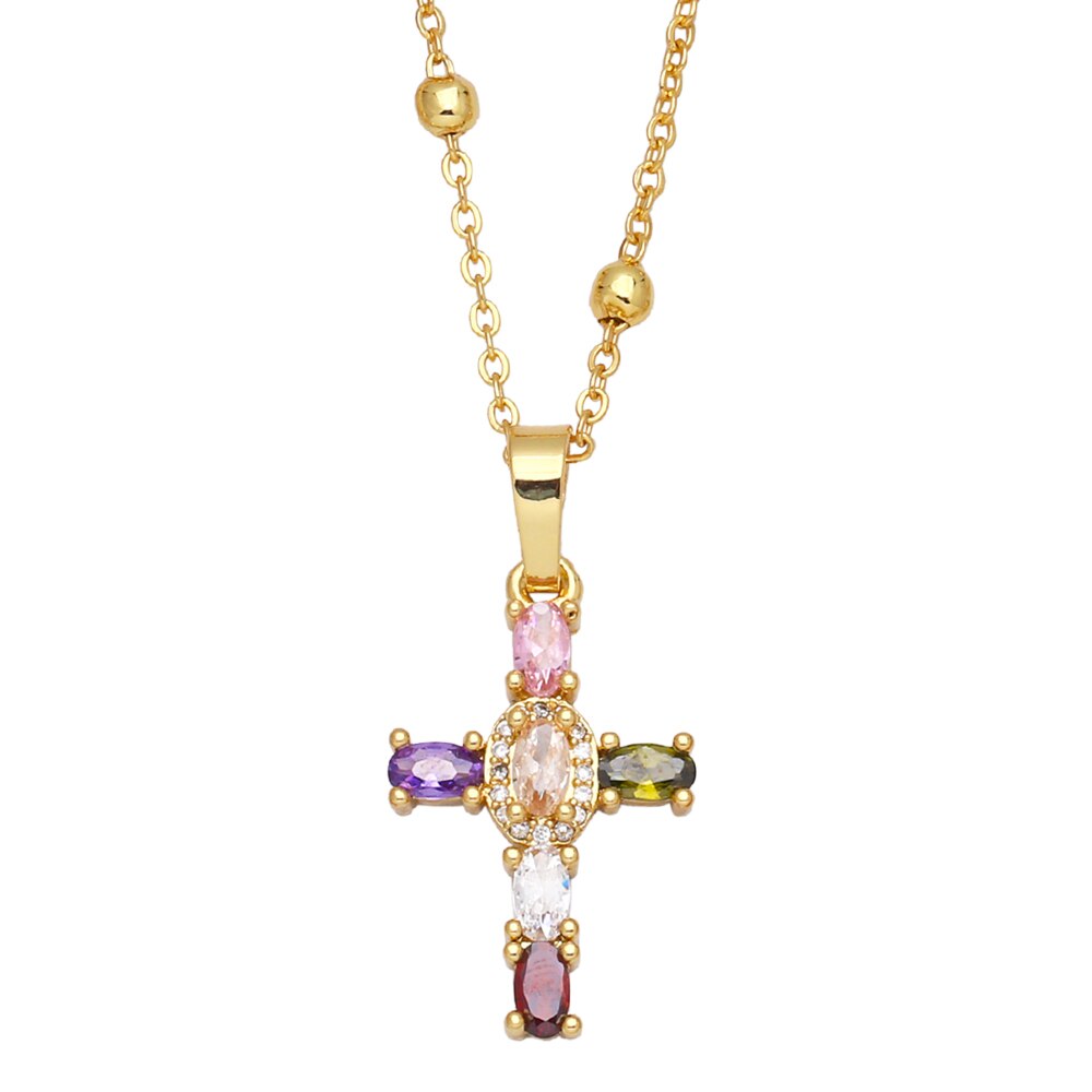 Crystal Cross Necklaces