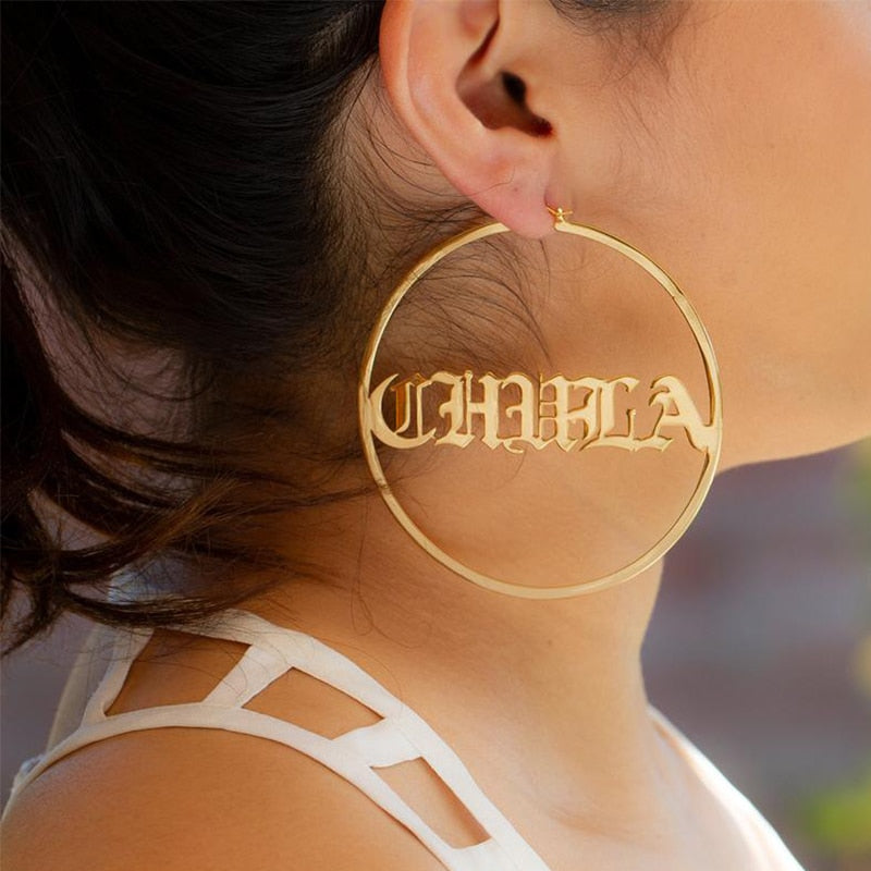 Old English Font Hoops