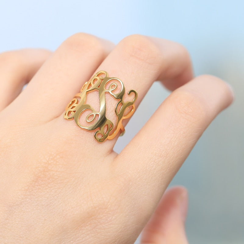 Monogram Initial Ring