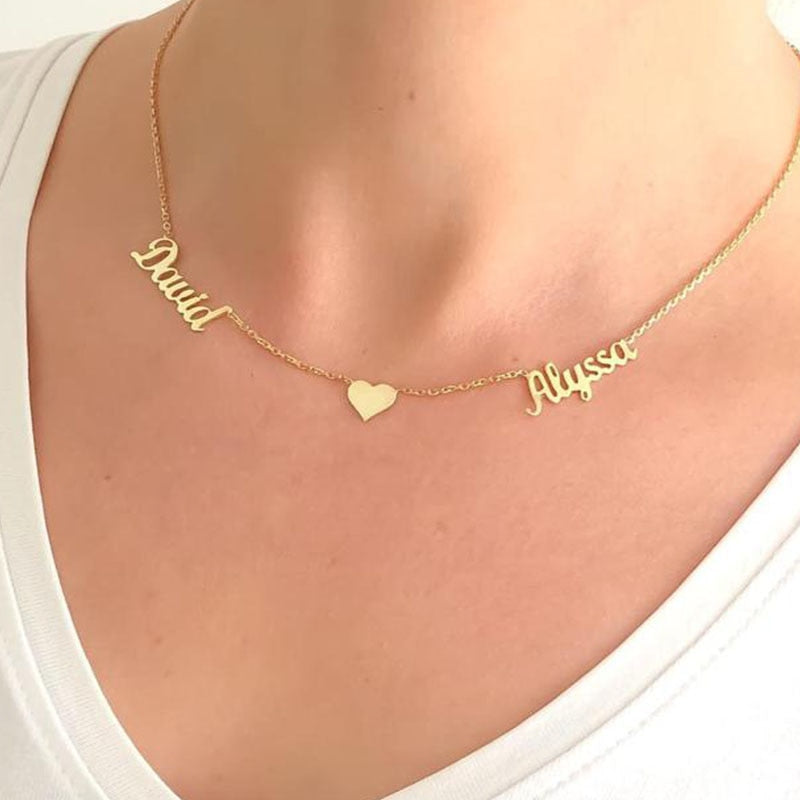 Double Name Custom Necklace