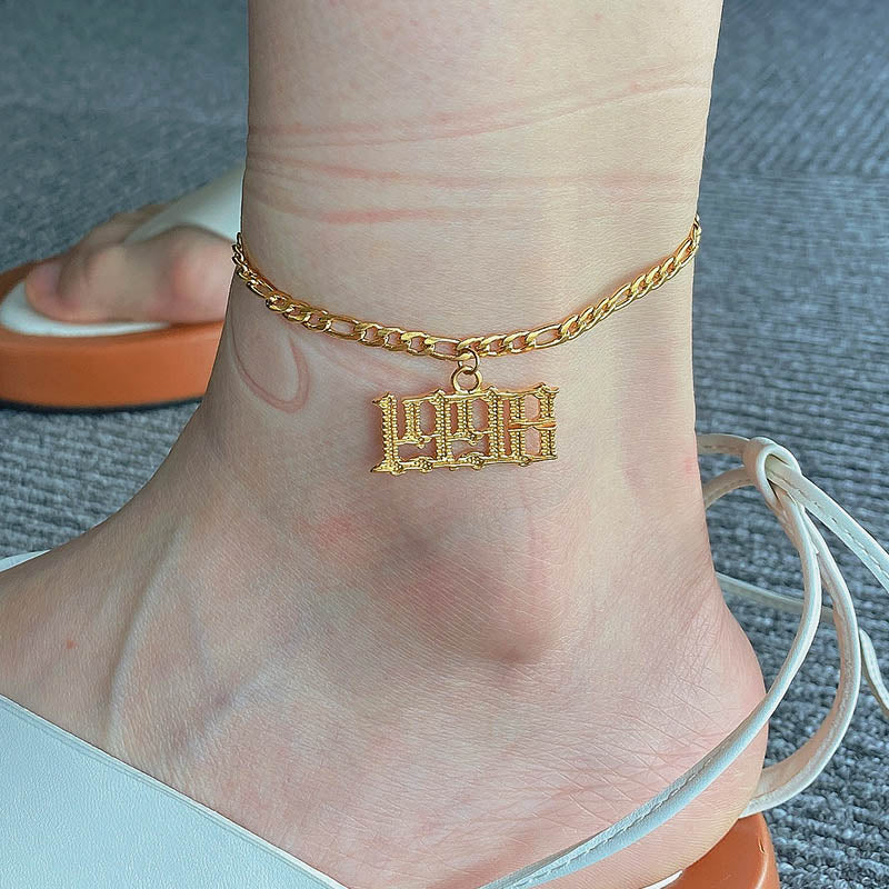 Old English Year Anklet