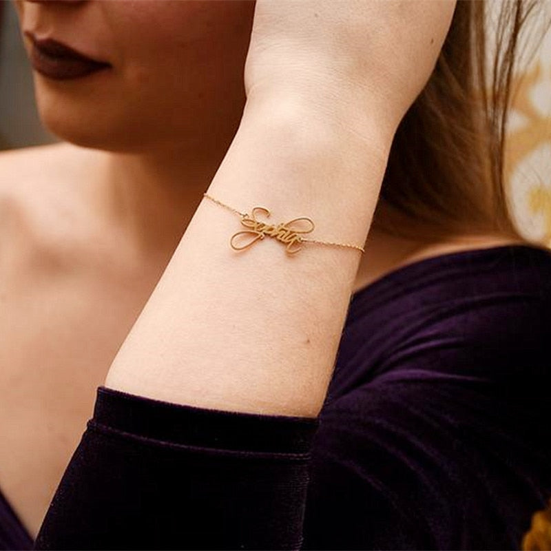 Custom Script Bracelet