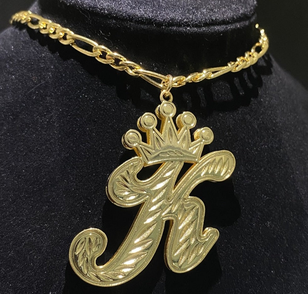 Double Plated Crown Initial Chain