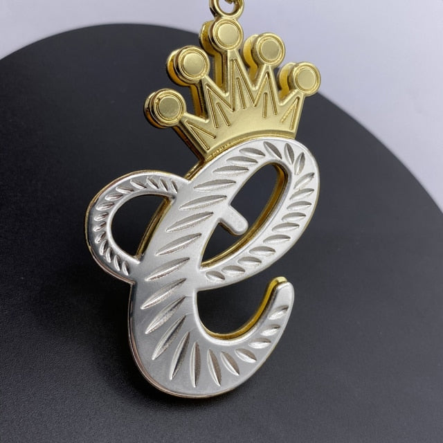 Double Plated Crown Initial Chain