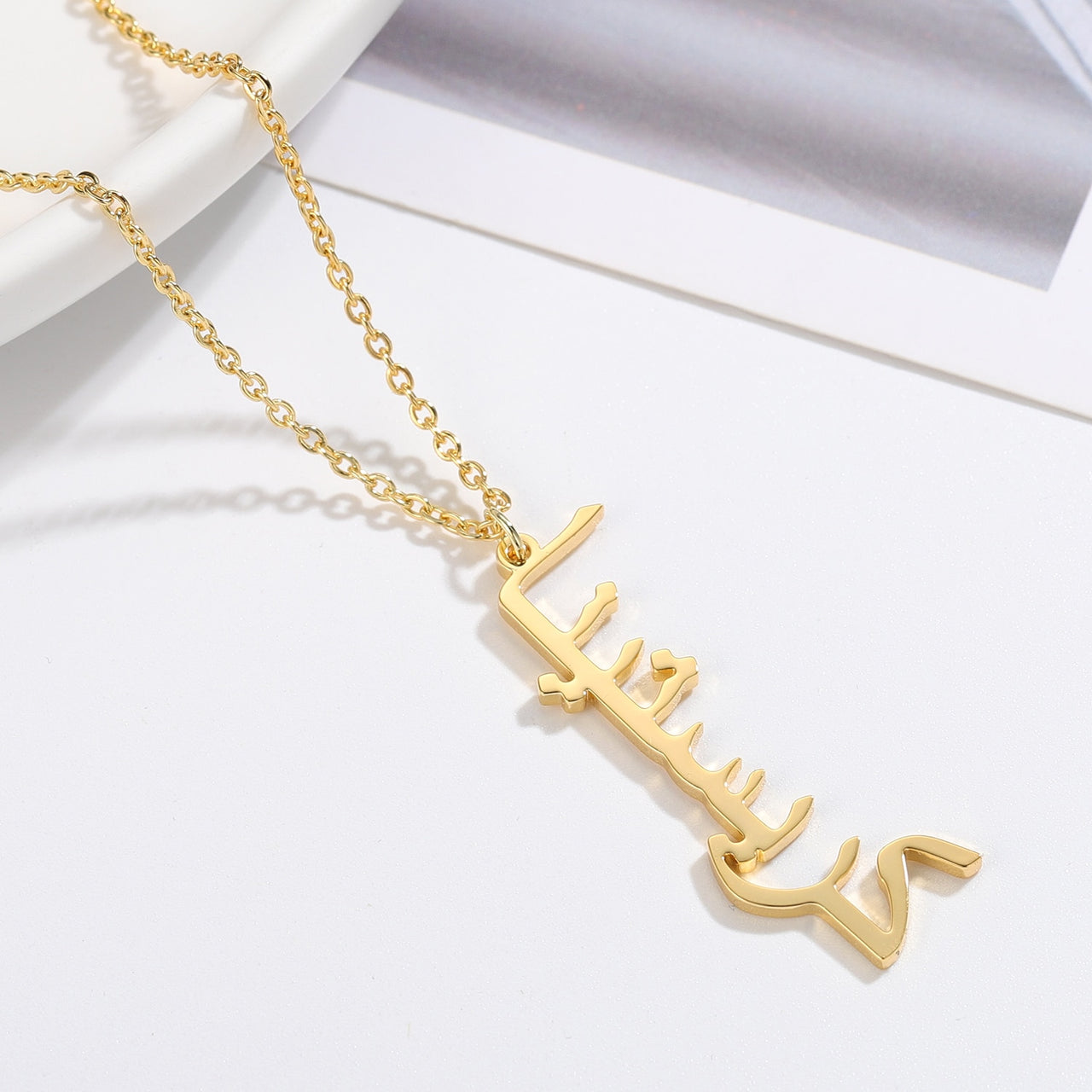Vertical Asian Script Necklace