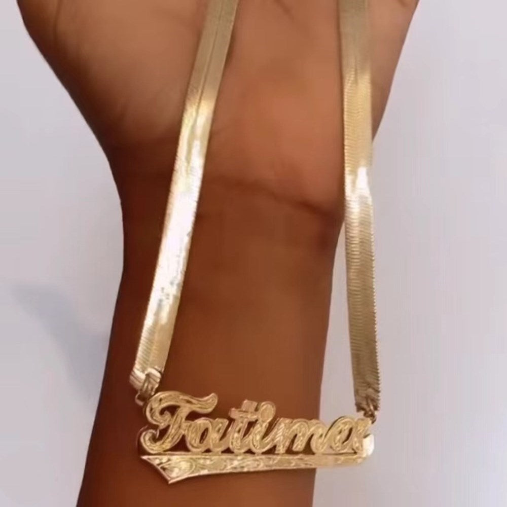 Double Plated Herringbone Custom Chain