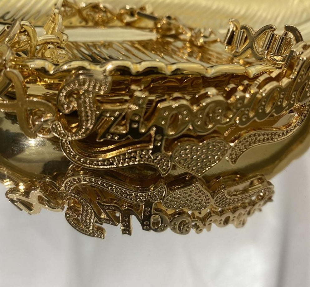 Double Plated Custom Heart Bracelet