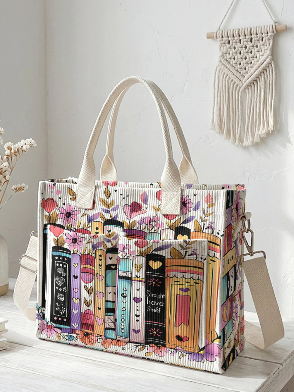 Booked & Blooming Tote Bag