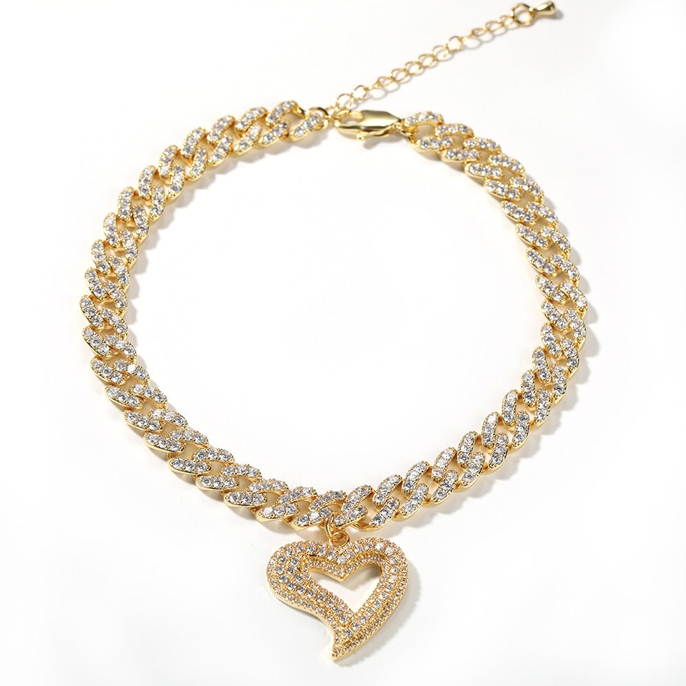 Heart Charm Anklet