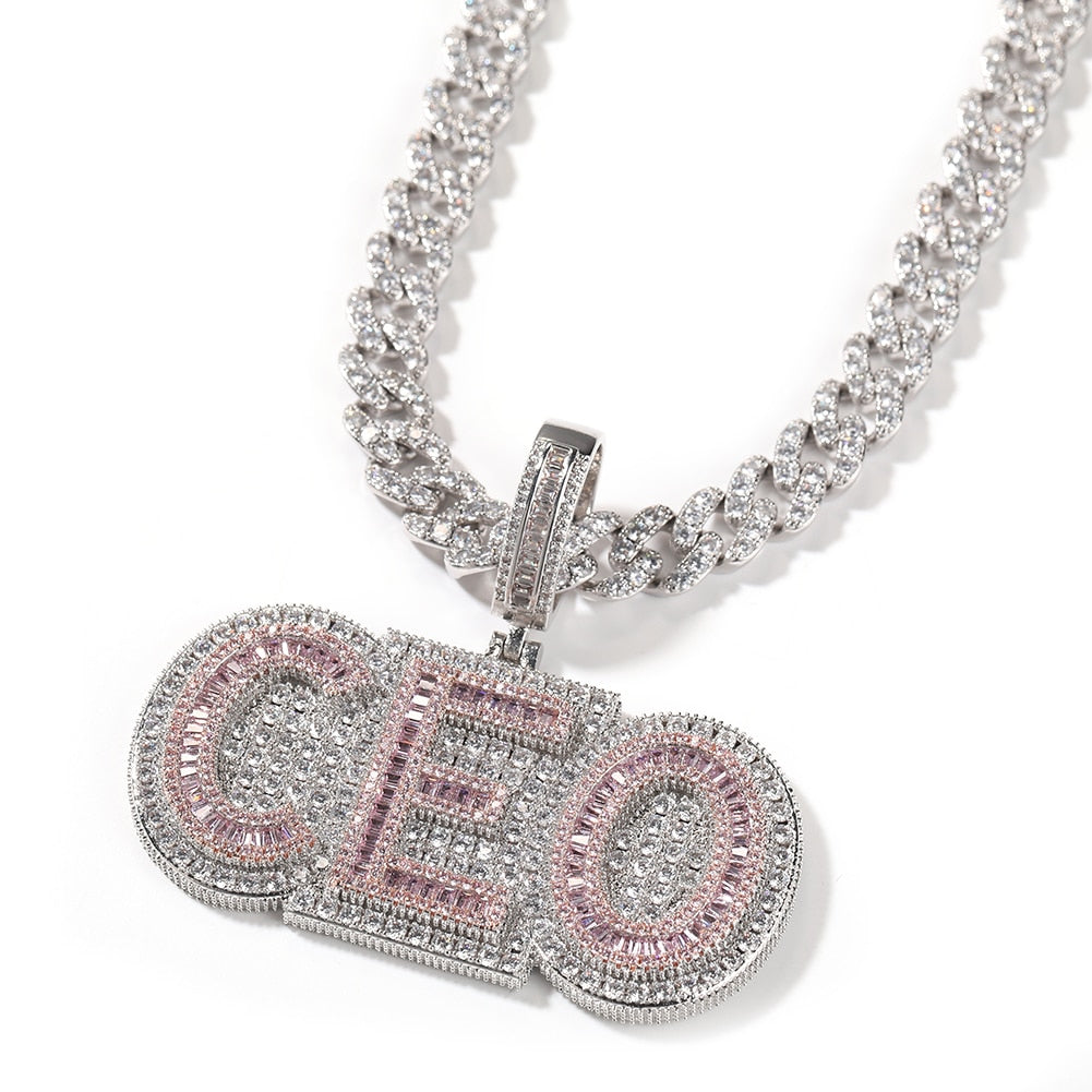 Luxe Pink Crystal Baguette Chain (2)