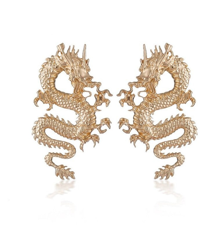 Golden Dragon Earrings