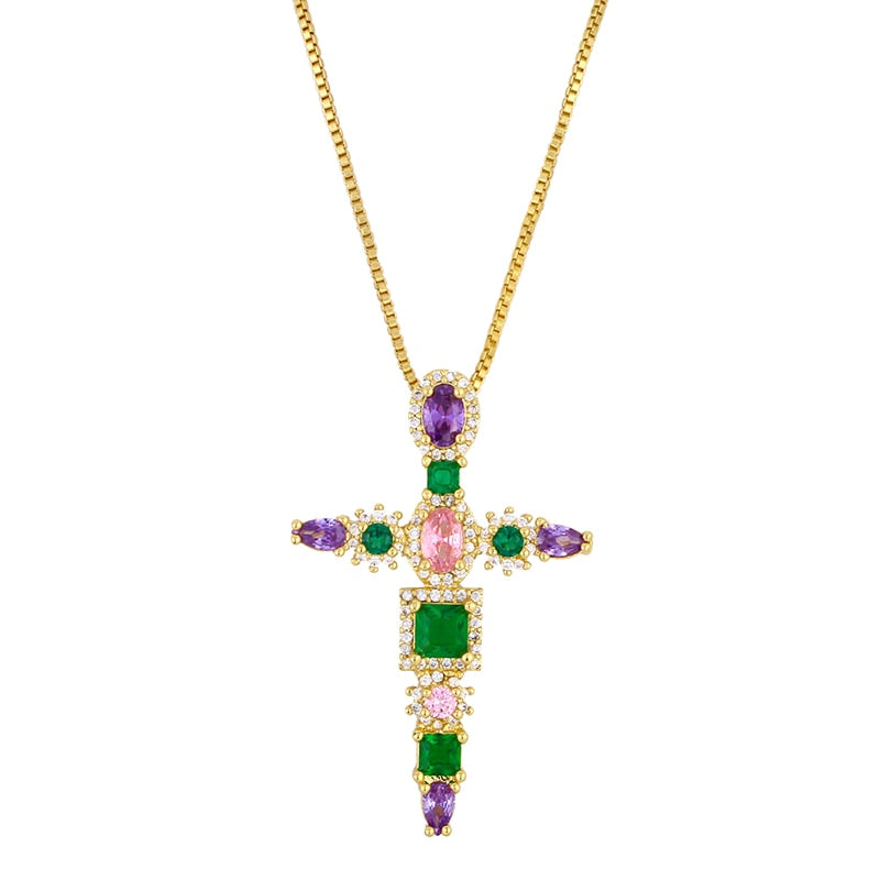 Crystal Cross Necklace