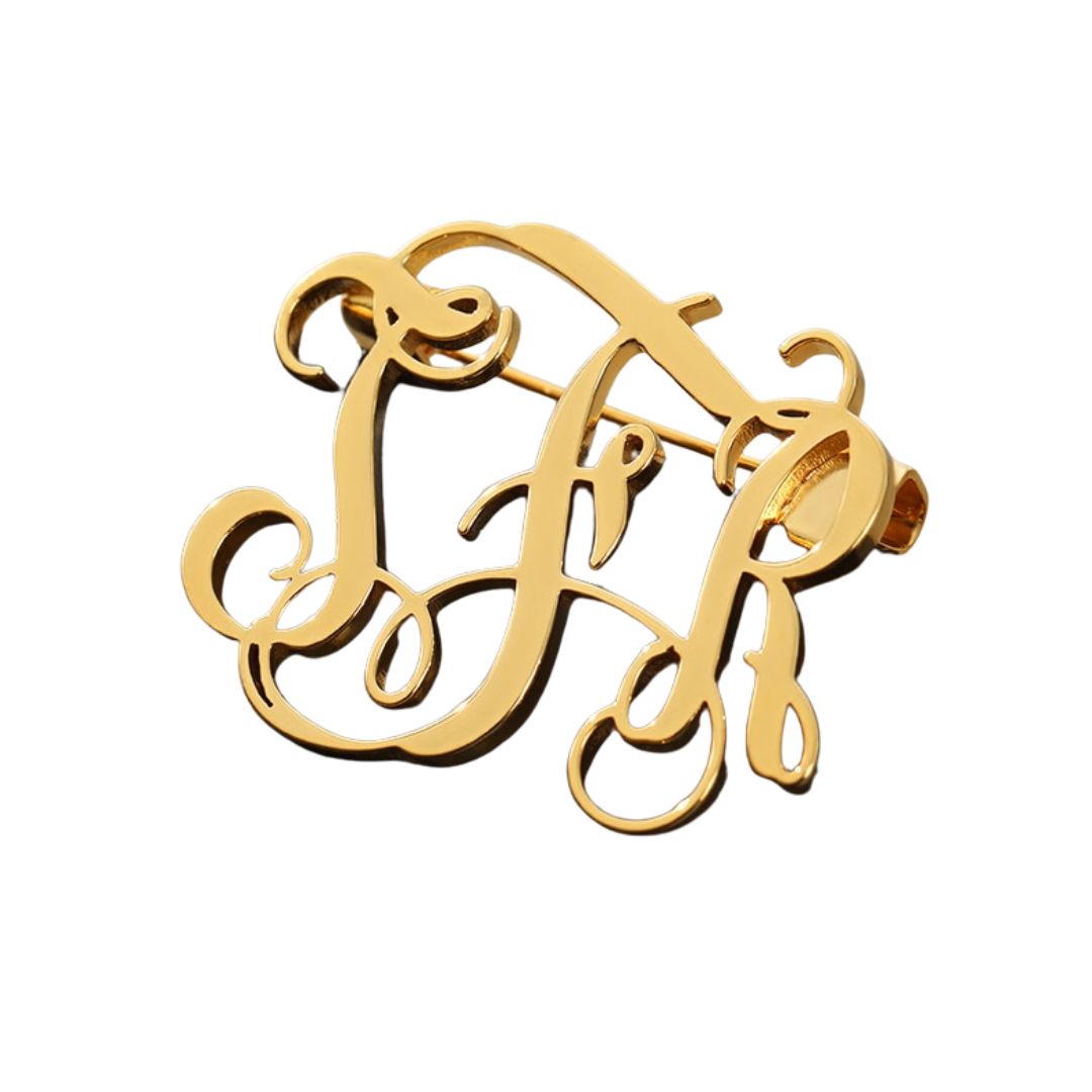 Monogram Brooch