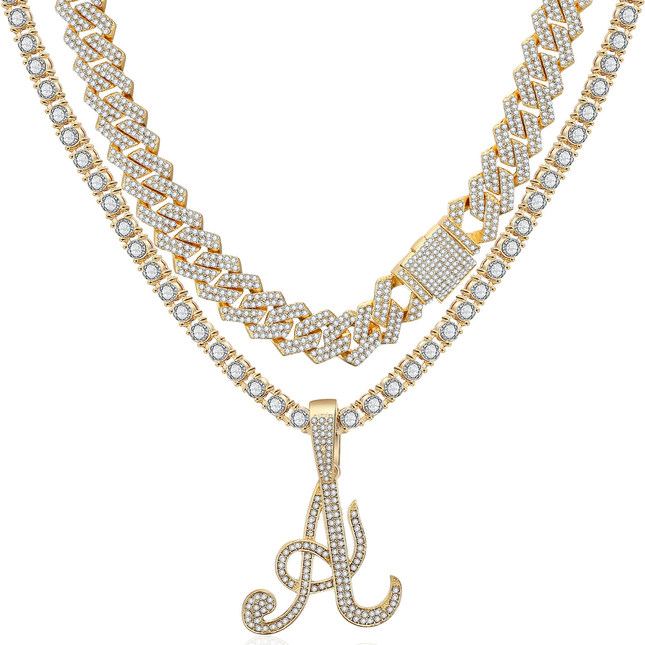 Luxe Initial Chain Set