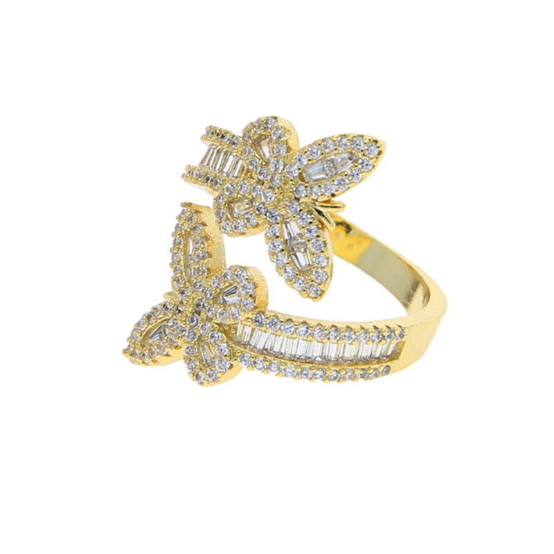 Crystal Butterfly Ring