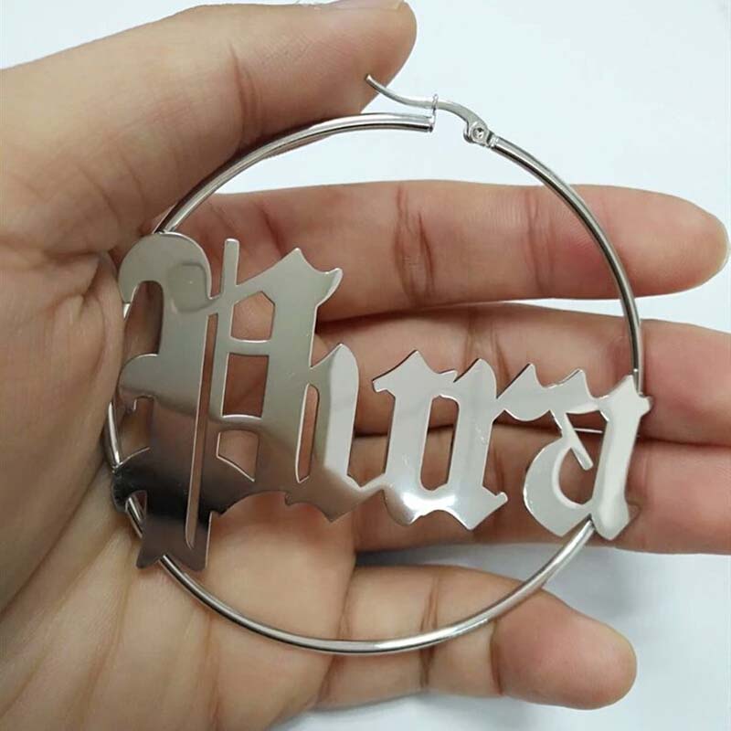 Old English Font Hoops