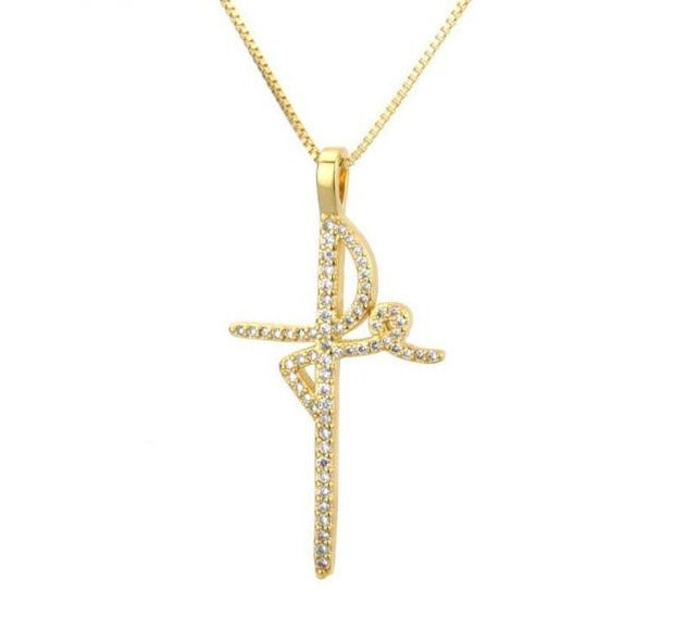 "Fe" Faith Cross Necklace