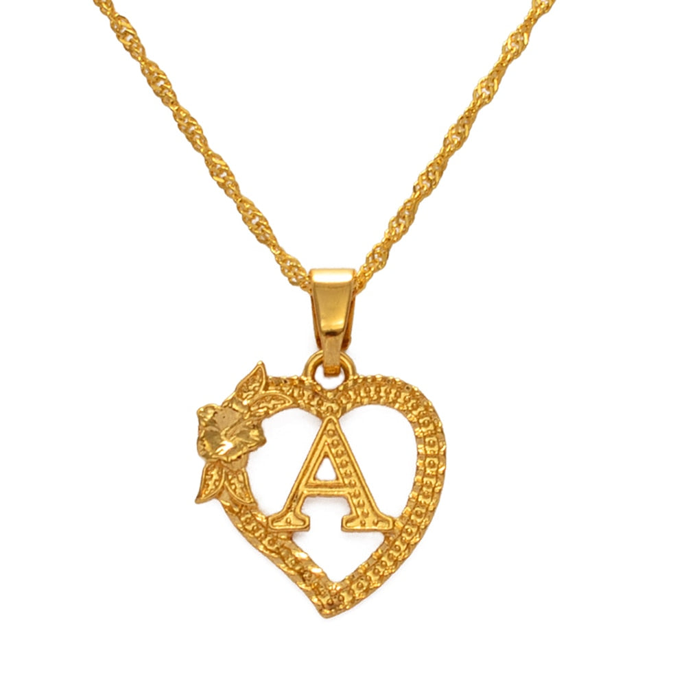 Initial Heart Necklace