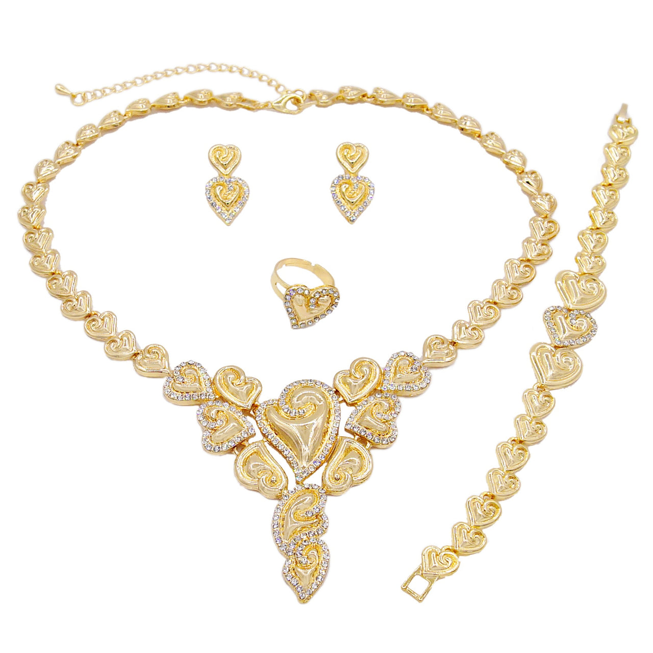Queen of Crystal Hearts Jewelry Set