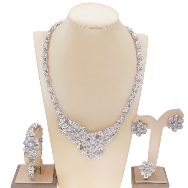 Crystal Flower Jewelry Set (2)