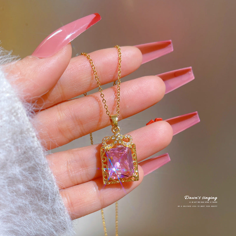 Raw Amethyst Crystal Necklace – Lola Wants Jewelry